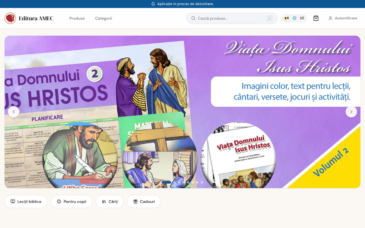 Libris e-commerce storefront showing the Editura AMEC book catalog